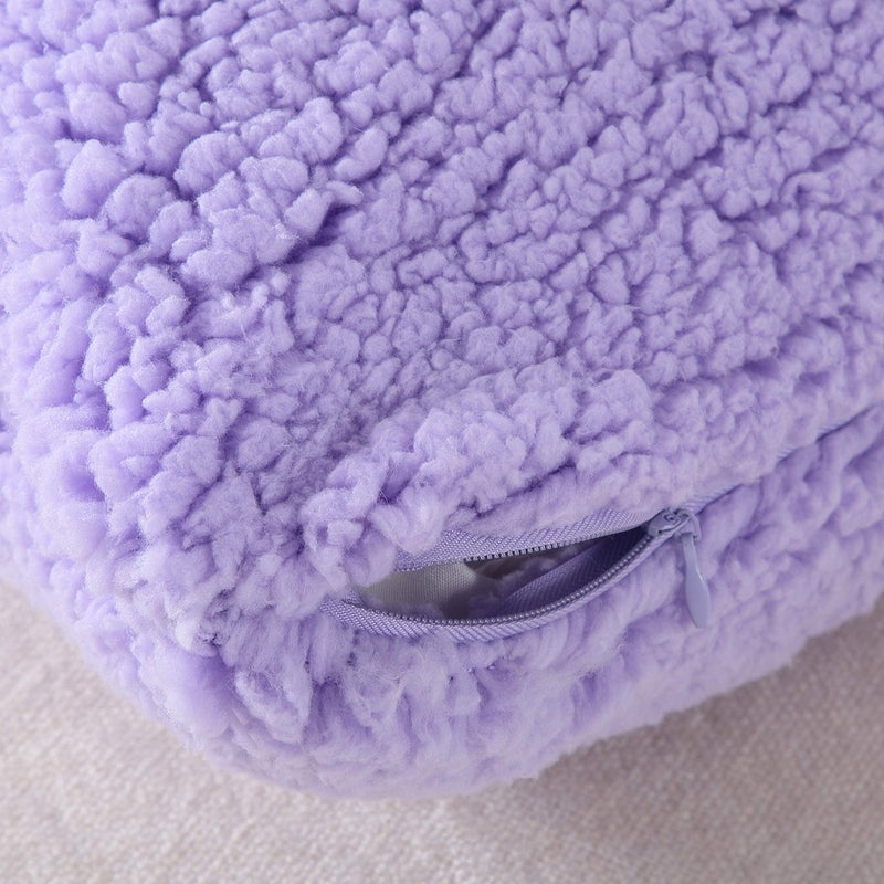 Reafort Ultra Soft Sherpa Body Pillow Cover/Case with Zipper Closure 21"x54" (21"x54" Body Pillow Cover, Lilac) - Image 4